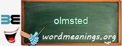 WordMeaning blackboard for olmsted